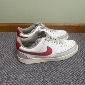 Nike Court Vision Low Women’s Sneakers White University Red FD0284 Size 9.5